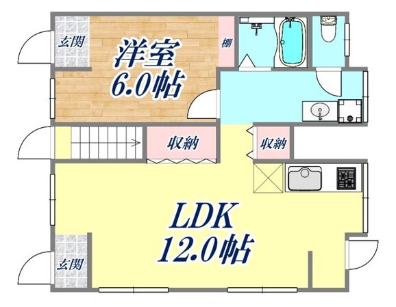 国香通アパートの物件間取画像